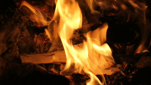 A small, gentle fire